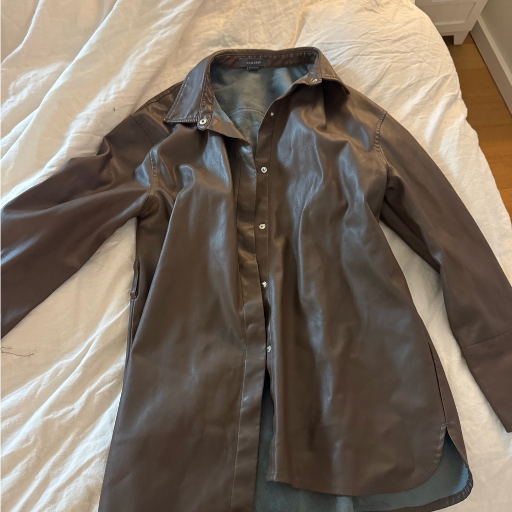 Primark Dark Brown Leather Shirt